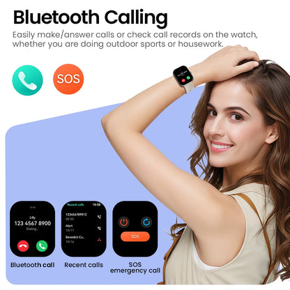 S6 Smart Watch for Men with Voice Calling, Health Monitoring, IP68 Waterproofing, Smart Notifications, and Voice Assistant