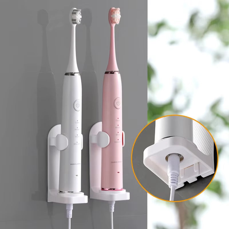 Adjustable Electric Toothbrush Holder with Non-Slip Silicone Wall Mount for 99% Compatibility