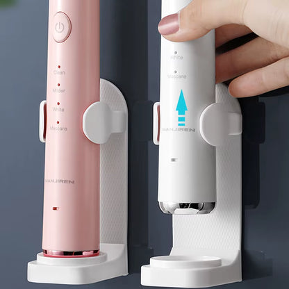 Adjustable Electric Toothbrush Holder with Non-Slip Silicone Wall Mount for 99% Compatibility