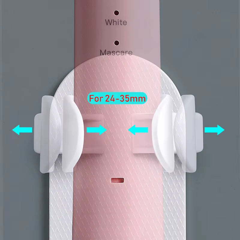 Adjustable Electric Toothbrush Holder with Non-Slip Silicone Wall Mount for 99% Compatibility