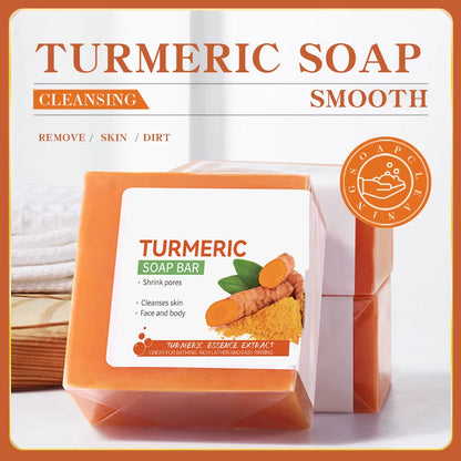 Handcrafted Turmeric Soap for Brightening and Cleansing: Gentle Care for Underarms, Legs, and Face