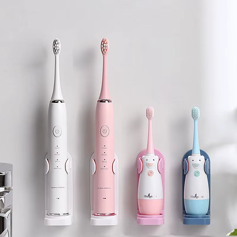 Adjustable Electric Toothbrush Holder with Non-Slip Silicone Wall Mount for 99% Compatibility
