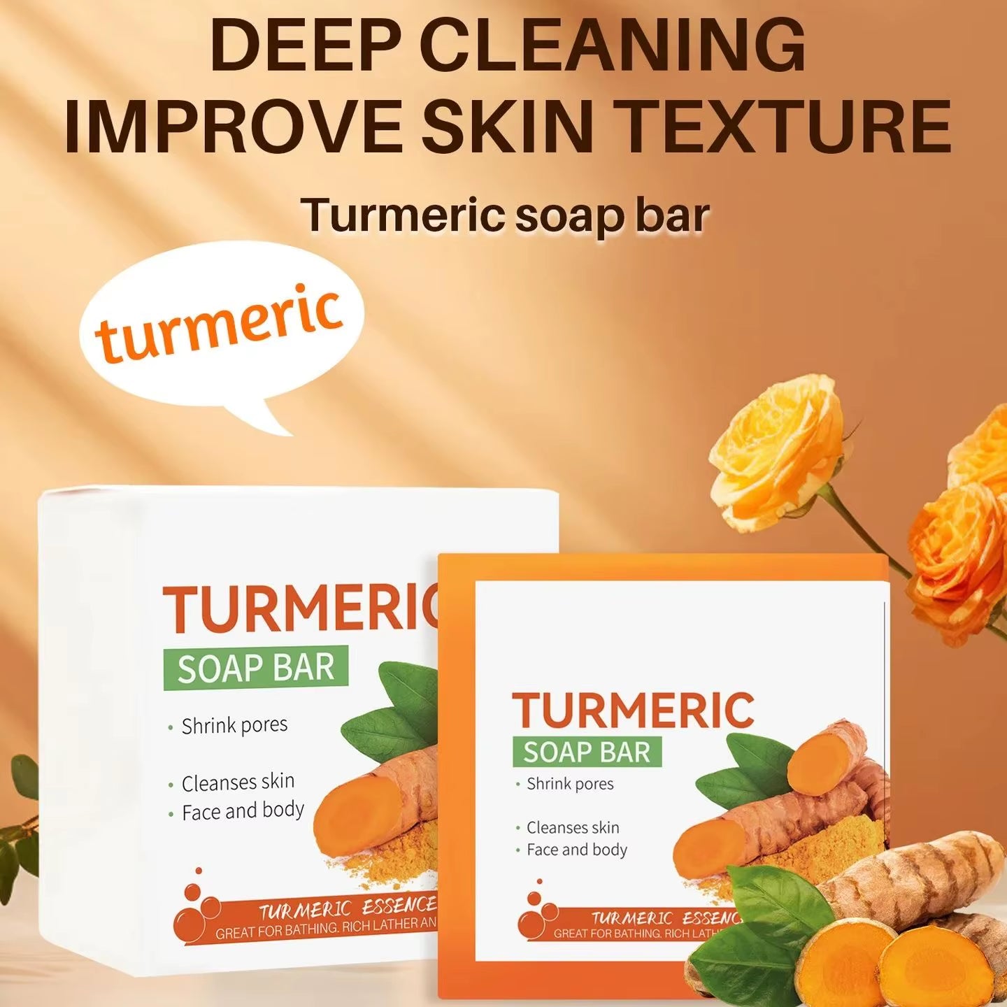 Handcrafted Turmeric Soap for Brightening and Cleansing: Gentle Care for Underarms, Legs, and Face