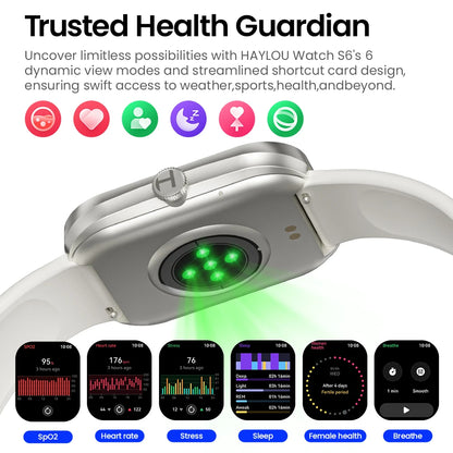 S6 Smart Watch for Men with Voice Calling, Health Monitoring, IP68 Waterproofing, Smart Notifications, and Voice Assistant