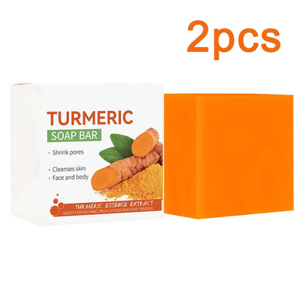 Handcrafted Turmeric Soap for Brightening and Cleansing: Gentle Care for Underarms, Legs, and Face
