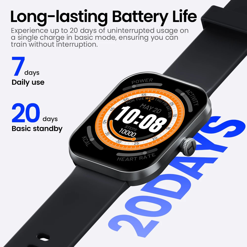 S6 Smart Watch for Men with Voice Calling, Health Monitoring, IP68 Waterproofing, Smart Notifications, and Voice Assistant