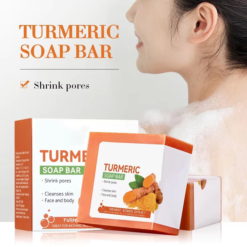 Handcrafted Turmeric Soap for Brightening and Cleansing: Gentle Care for Underarms, Legs, and Face