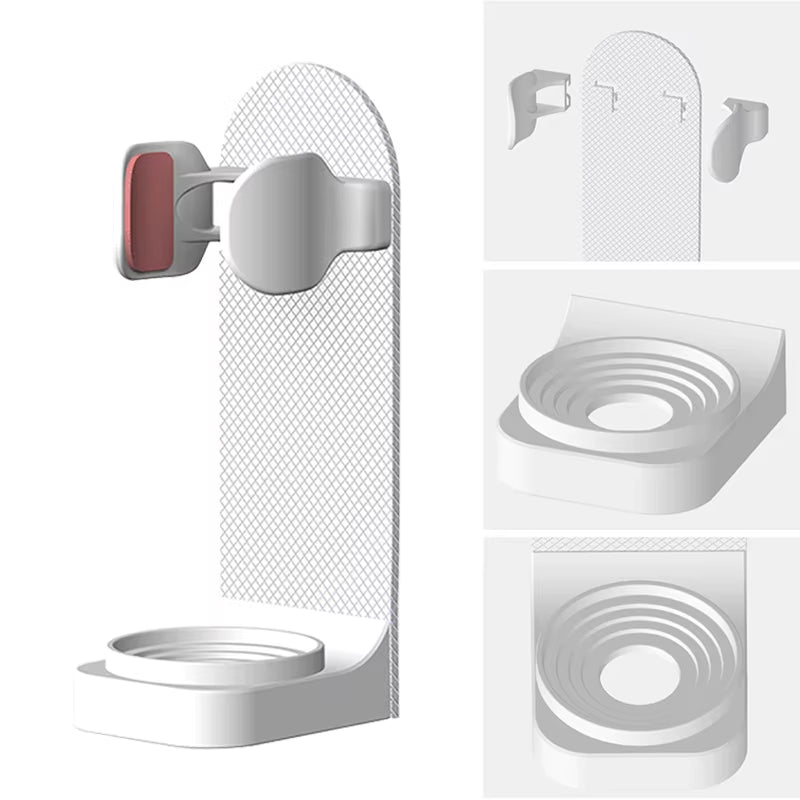 Adjustable Electric Toothbrush Holder with Non-Slip Silicone Wall Mount for 99% Compatibility